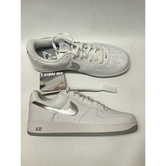 Nike Air Force 1 Low Retro Color of the Month Metallic  Nike Air Force 1 Low Retro Color of the Month White Silver DZ6755-100 Size 11.5